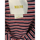 Maeve Red Striped Button-Up Top