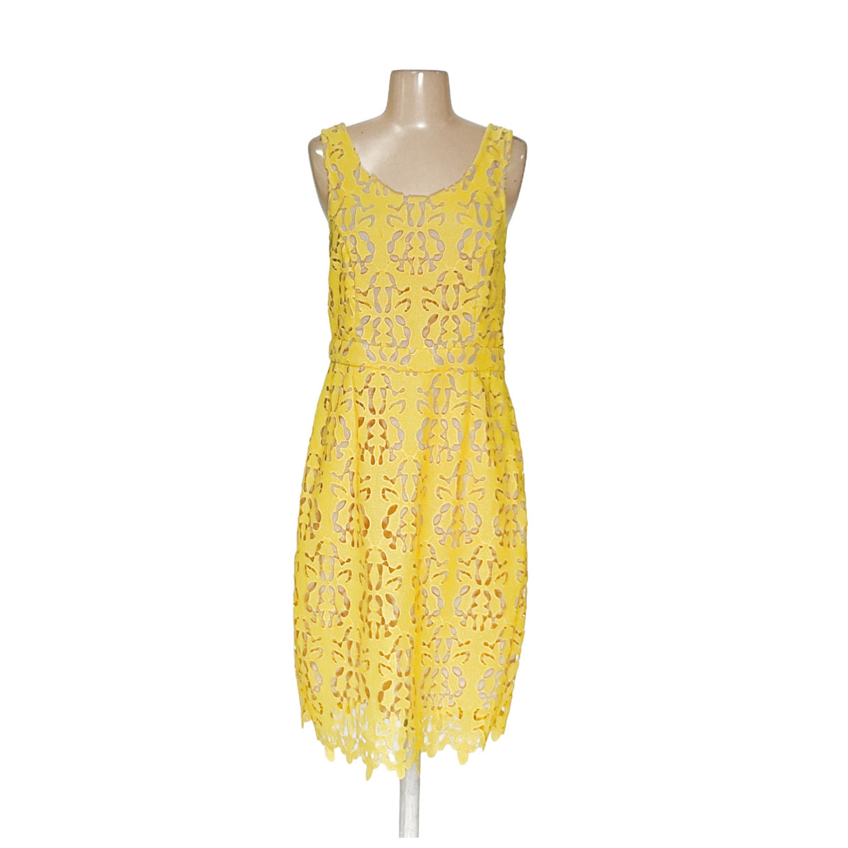 Banana Republic Yellow Midi Sheath Dress Size 6