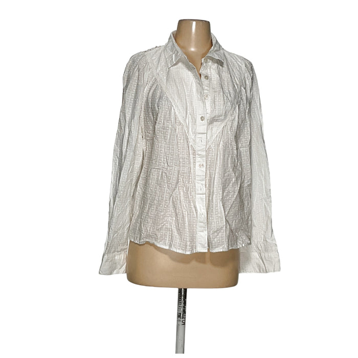 Pilcro White Cotton Blouse - Size L