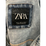 ZARA Blue Cotton Anorak Jacket