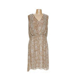 Calvin Klein Beige Chiffon Blouson Dress