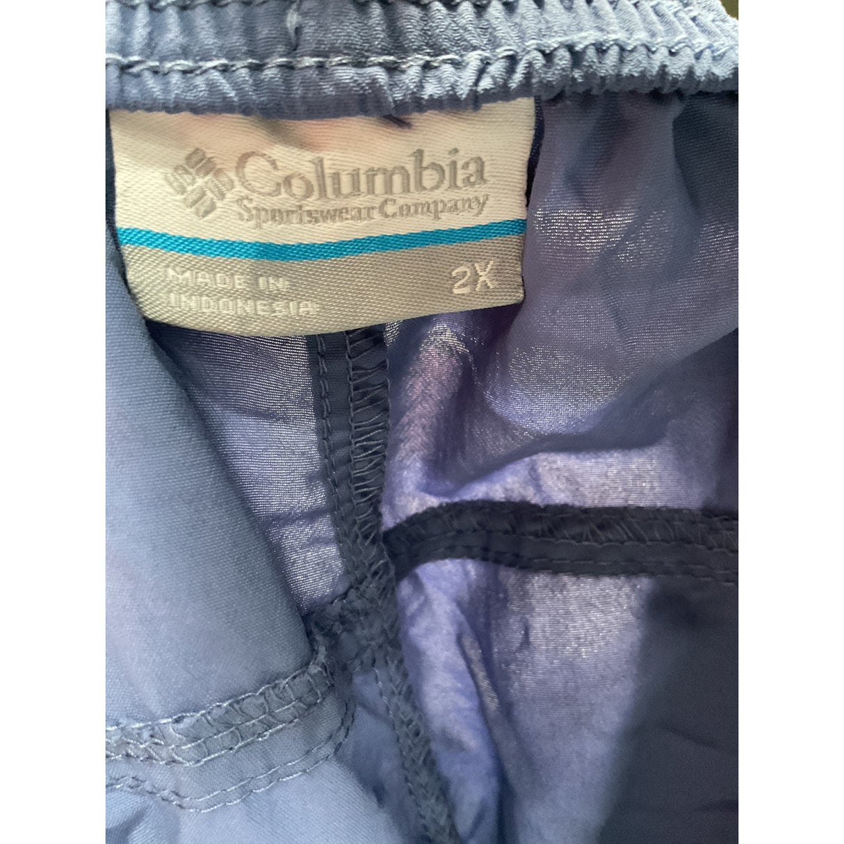 Columbia Blue 2X Men's Activewear Shorts