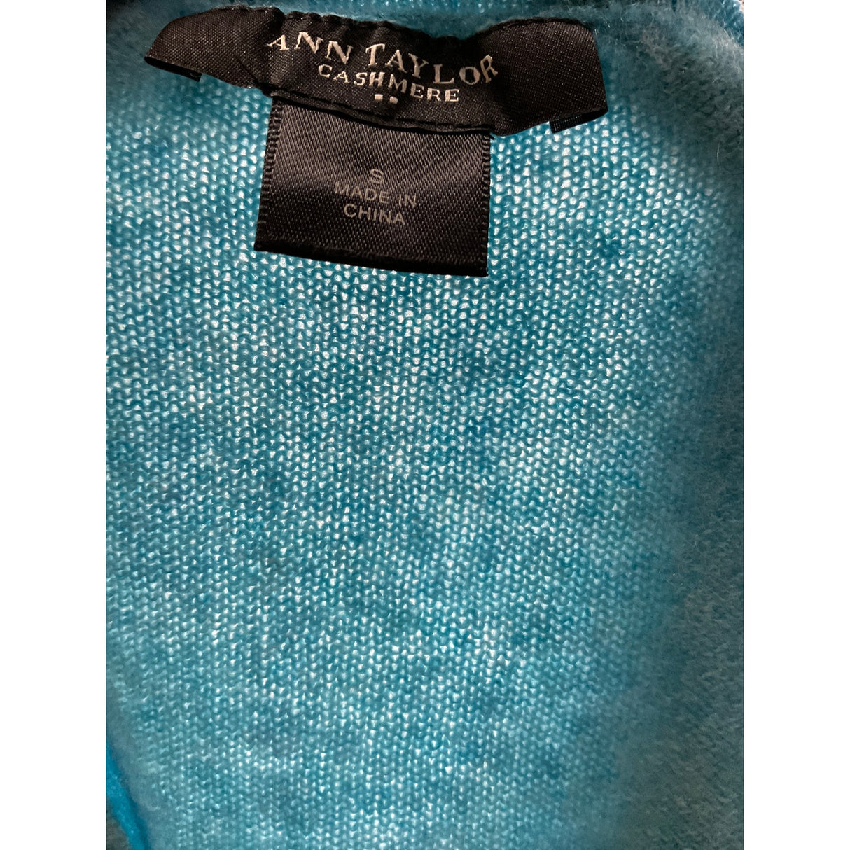 Ann Taylor Blue Cashmere Knit Blouse