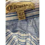 Democracy Women XL Blue Graphic Blouse