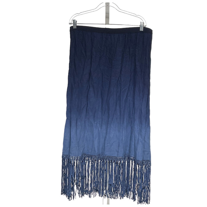 Chico's Blue Linen Maxi Skirt