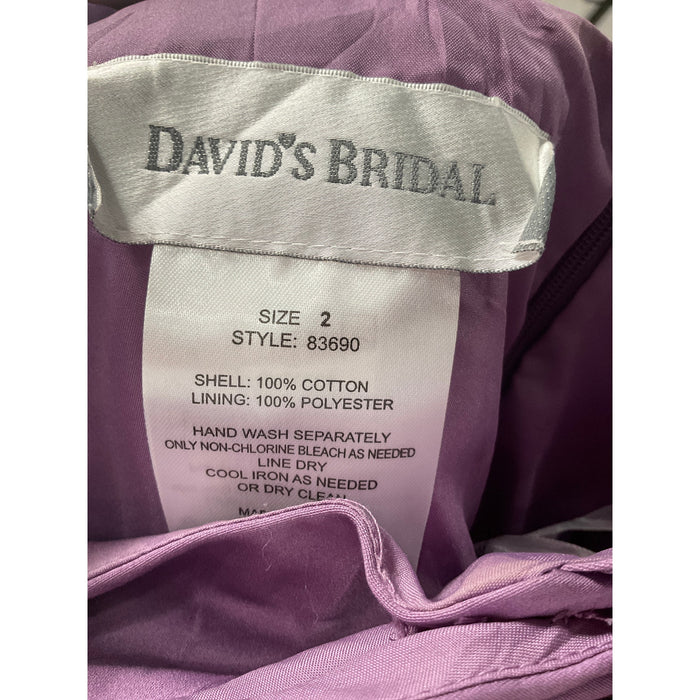 David's Bridal Purple Sheath Midi Dress