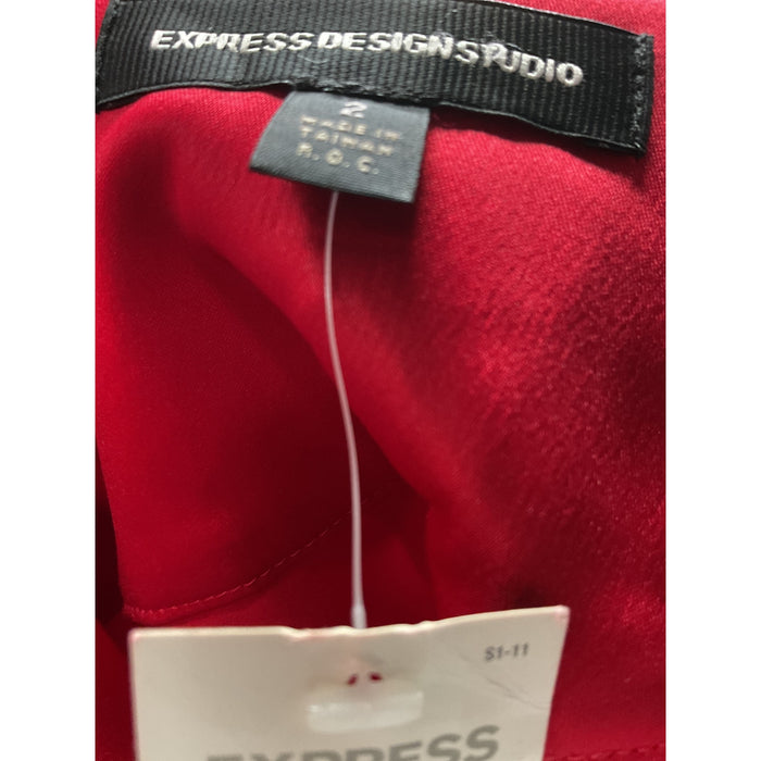 Express Red Mini Skirt - Size 2