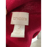 Chico's Red Cotton Cardigan - Size 2