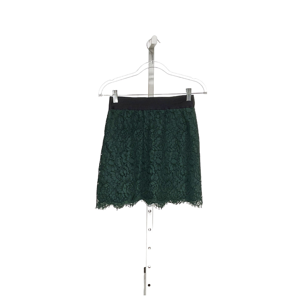 J. Crew Green Cotton Lace Skirt