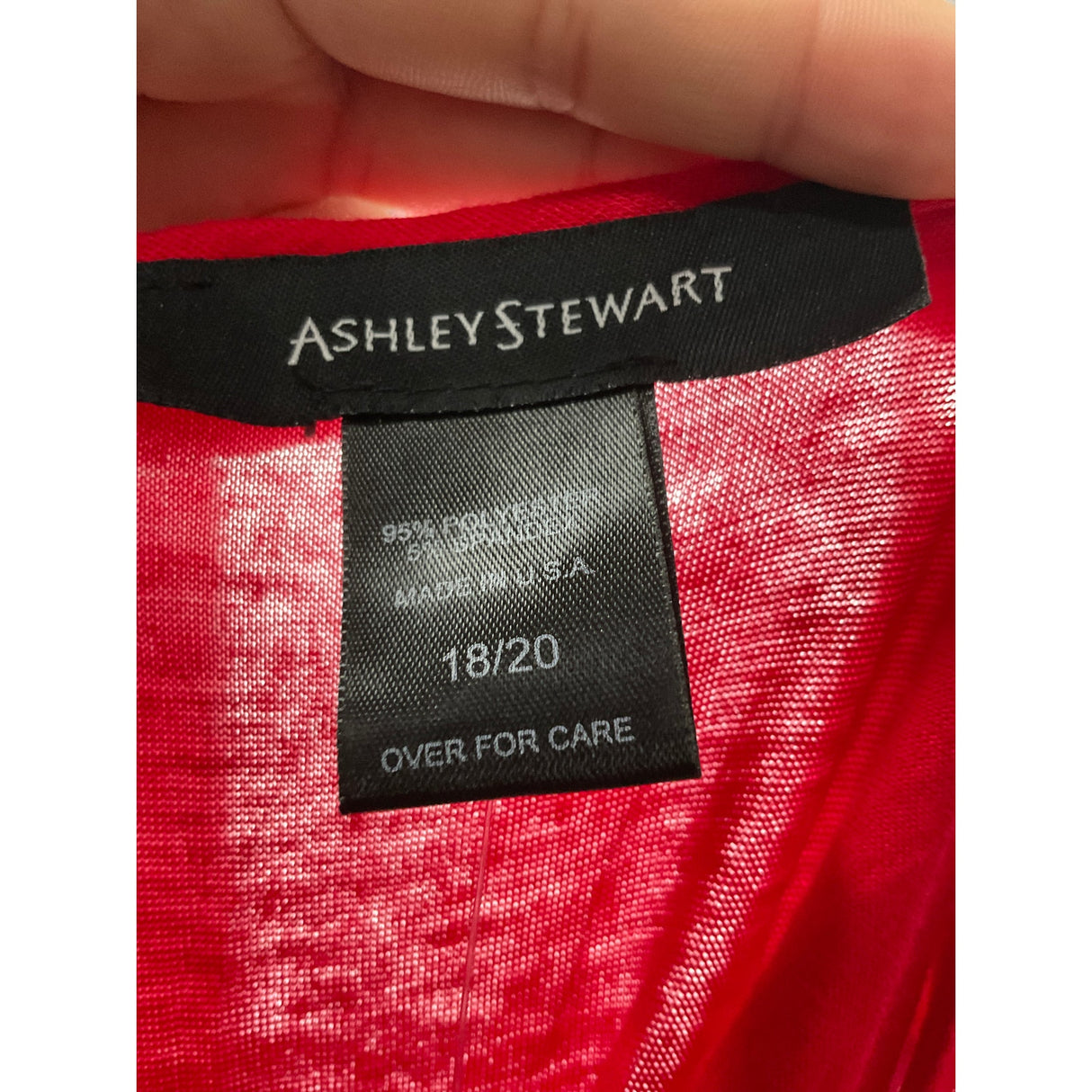 Ashley Stewart Red Hi-Low Blouson Dress, Size 18/20