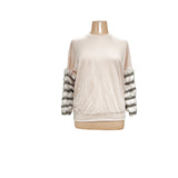 ZARA Women's Cream Acrylic Pullover Sweater - Size S