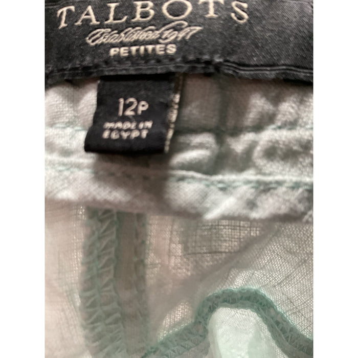 Talbots Green A-Line Skirt 12P