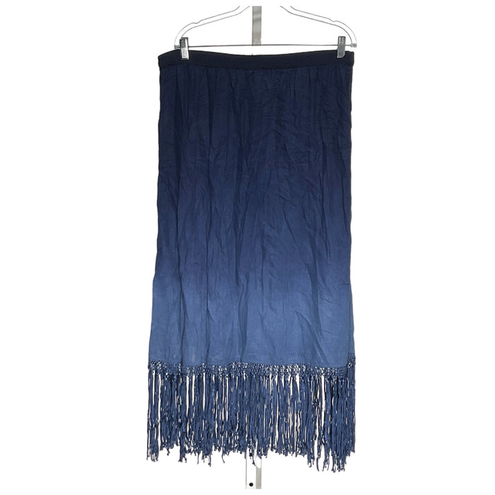 Chico's Blue Linen Maxi Skirt