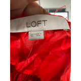 LOFT Orange A-Line Midi Dress