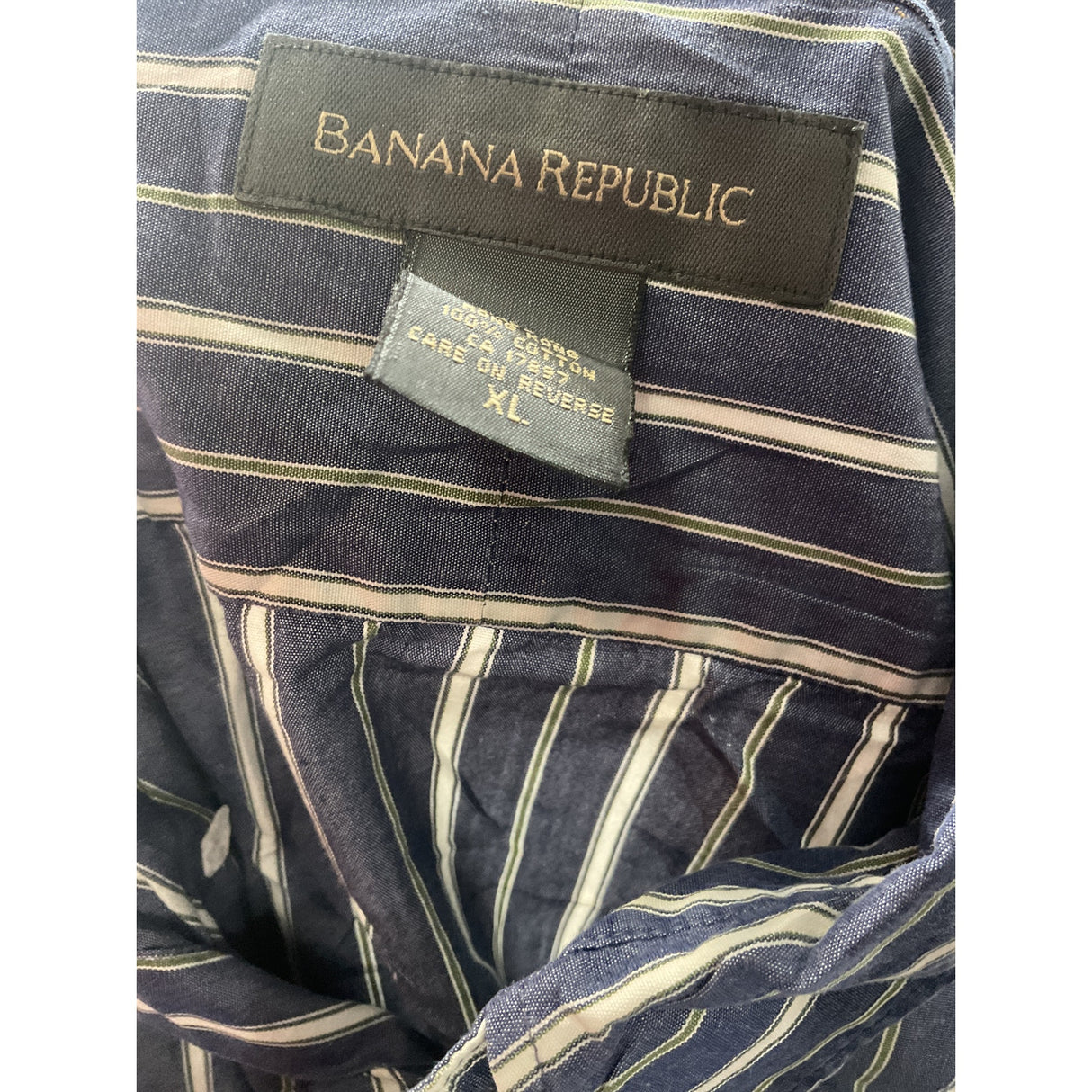 Banana Republic Blue Long Sleeve Button-Up Shirt - XL