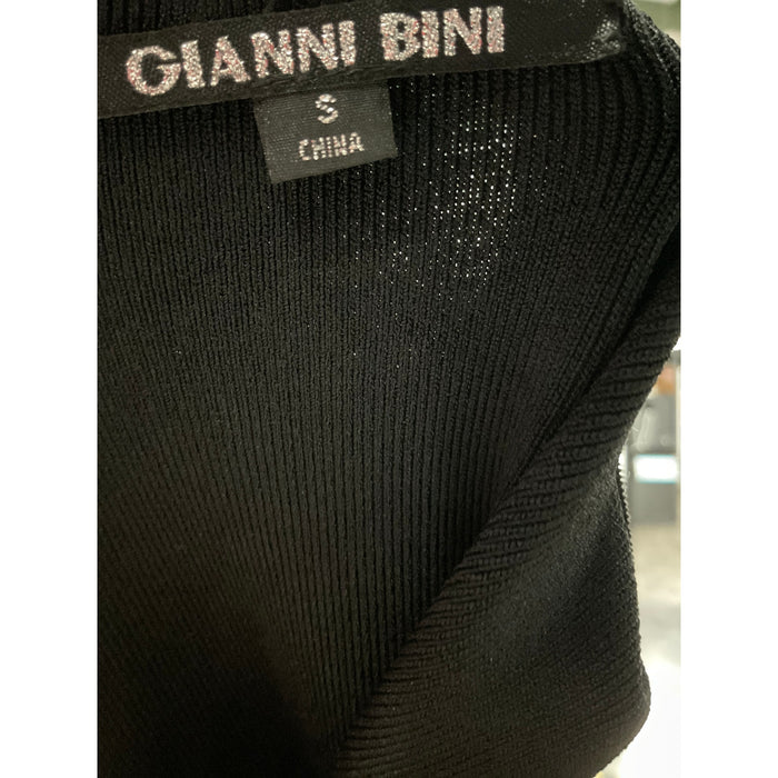 Gianni Bini Black A-Line Midi Dress, Women's Size S