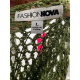 Fashion Nova Green Cotton Cover Up