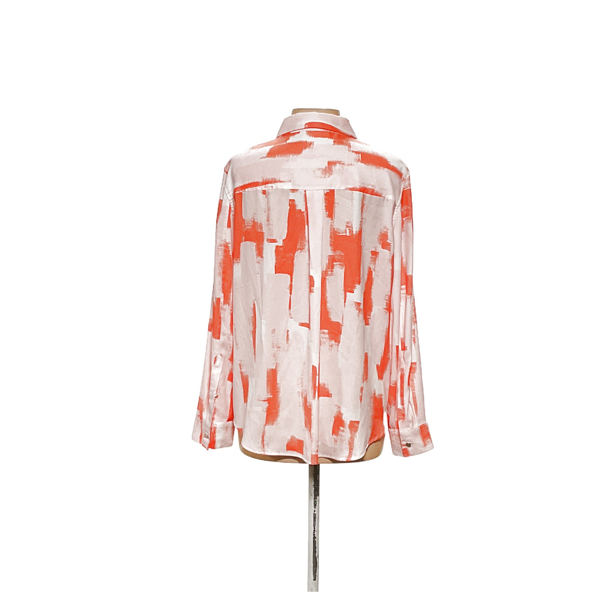 DKNY Orange Button-Up Top (Women's L)