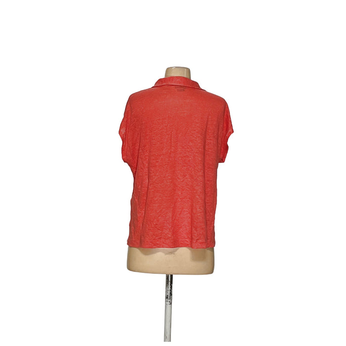 Tahari Orange Linen Blouse - XL