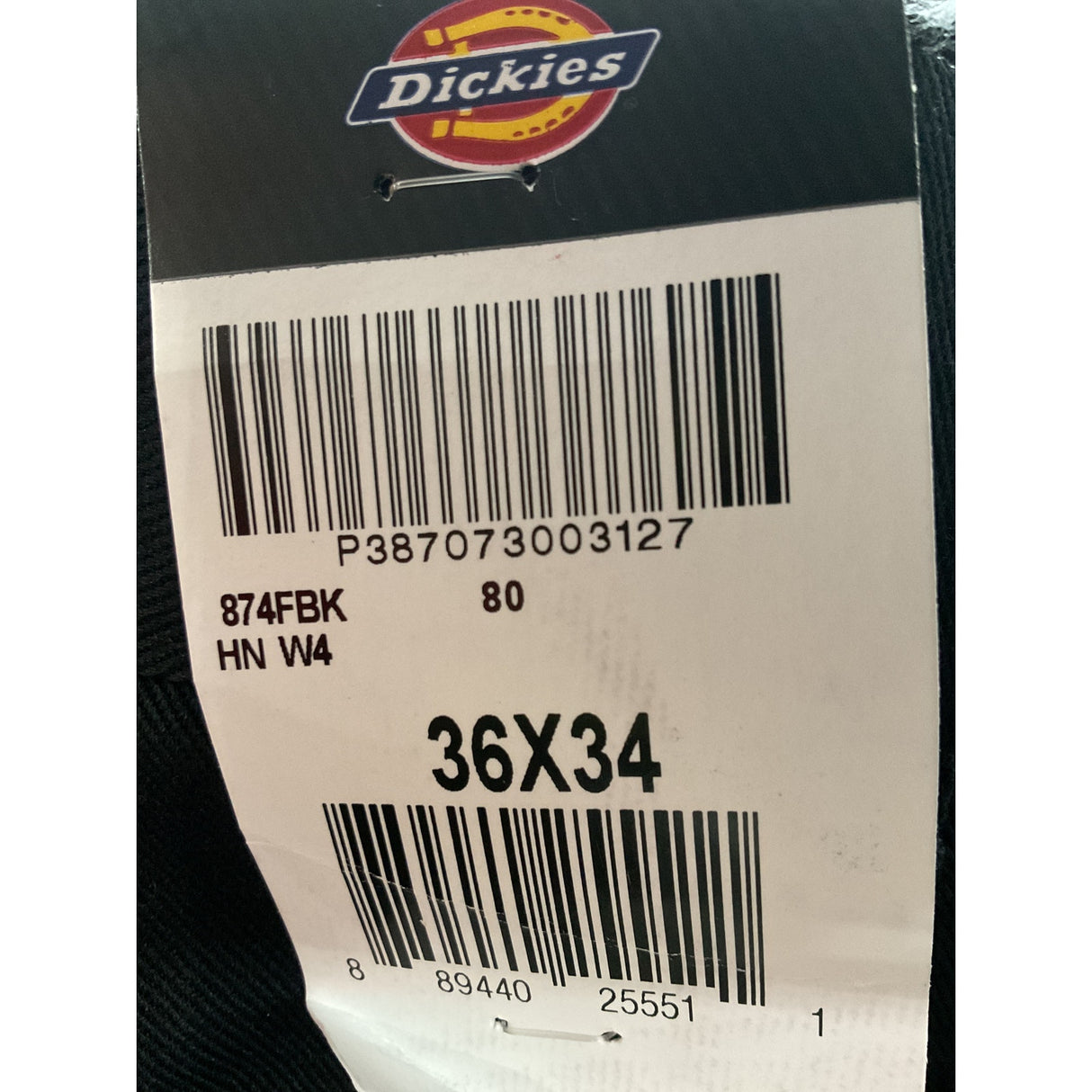 Men's Dickies Black Straight Pants 36x34