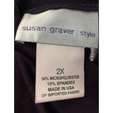 Susan Graver Purple Activewear Top in Size 2X