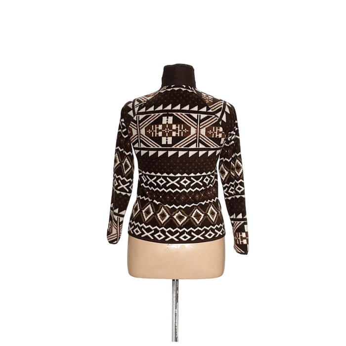 Lauren Ralph Lauren Multicolor Full Zip Sweater - Petites L