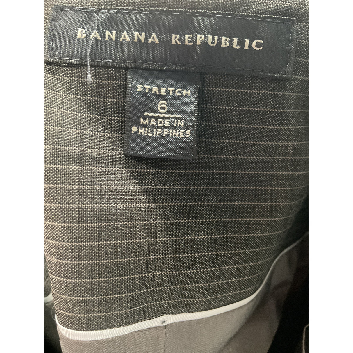 Banana Republic Gray Striped Pencil Skirt