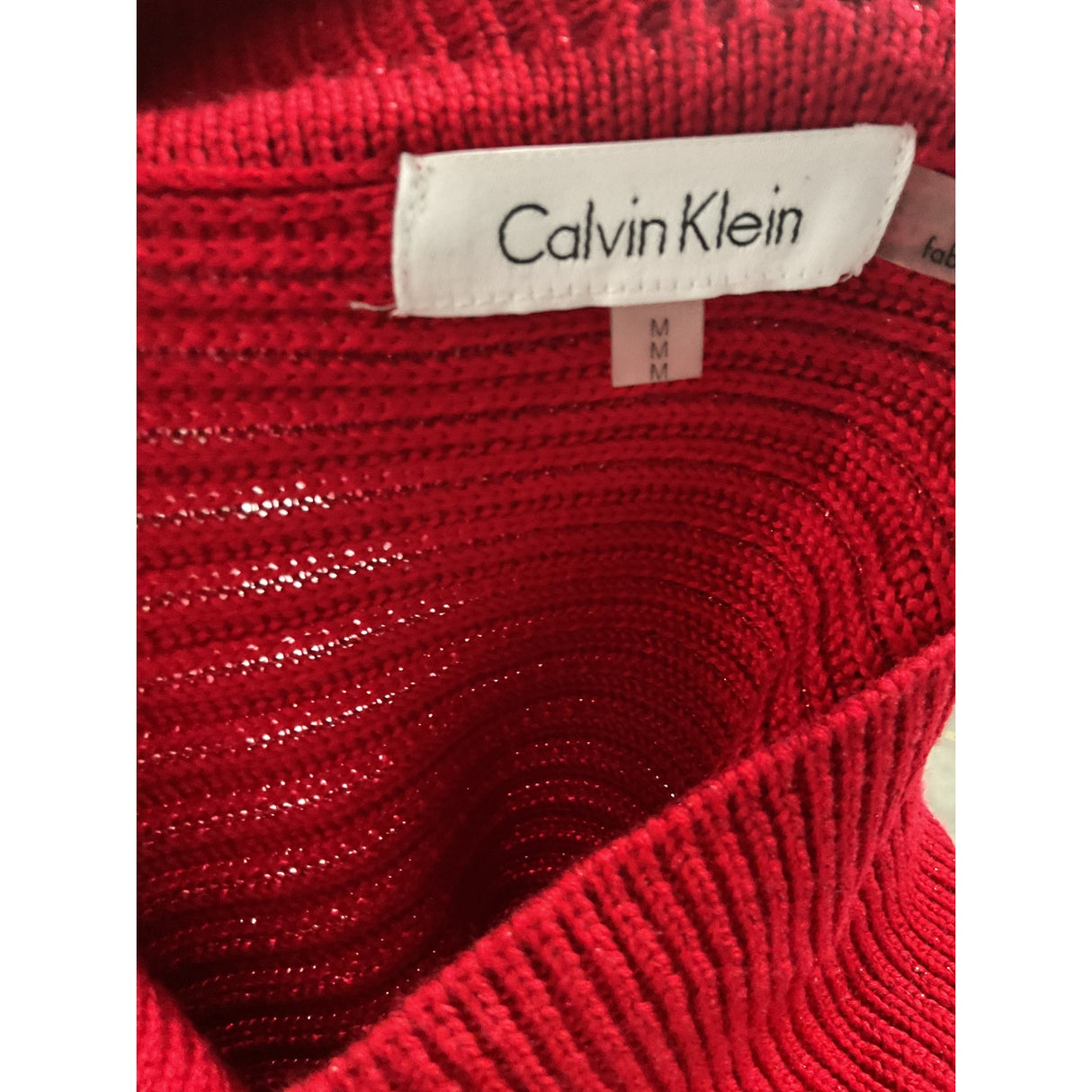 Calvin Klein Red Pullover Sweater - Women's M