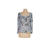 Banana Republic Blue Floral Blouse XS Petites