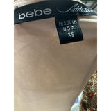 BEBE Gold Nylon Blouse XS