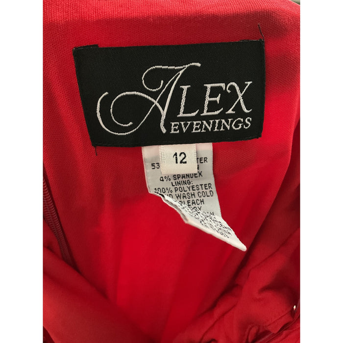 Alex Evenings Red Maxi Dress