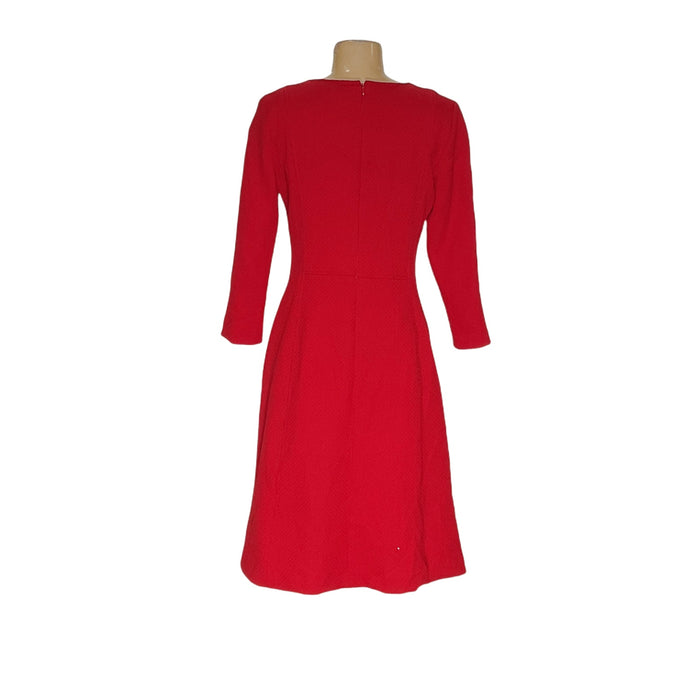 Lauren Ralph Lauren Red A-Line Midi Dress