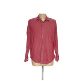 Banana Republic Men's Red Button-Up Shirt