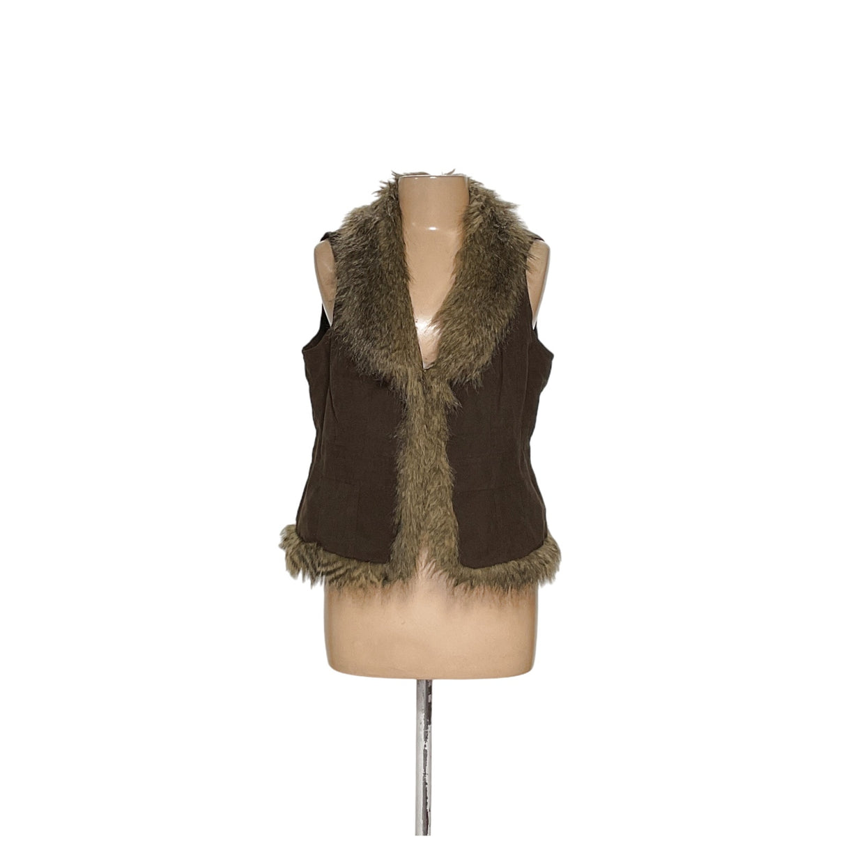 Chico's Brown Polyester Vest - Size 2