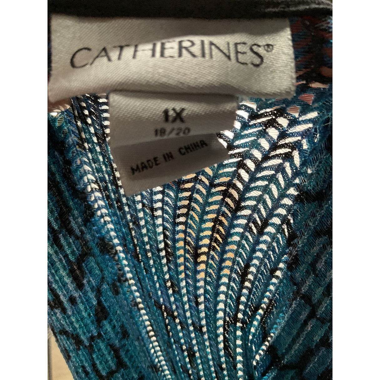 Catherines Blue Cardigan Sweater 1X