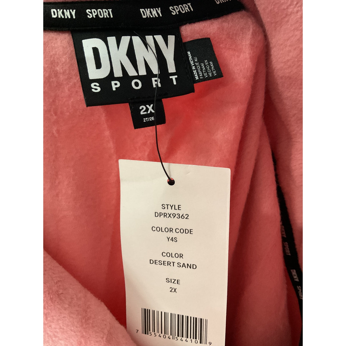 DKNY Pink Full Zip Sweater - Women's 2X