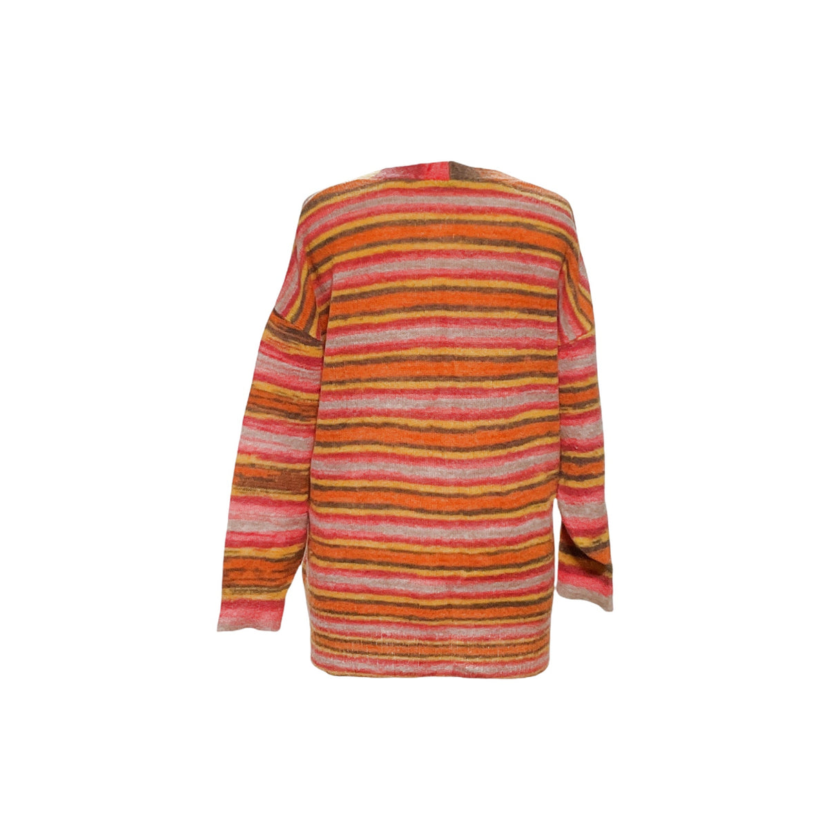 ZARA Pink Striped Knit Cardigan M-L