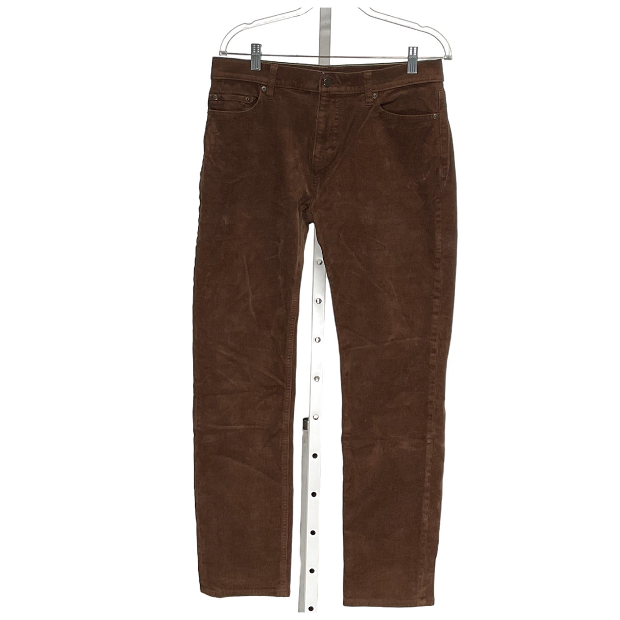 BR Men's Brown Cotton Ankle Pants