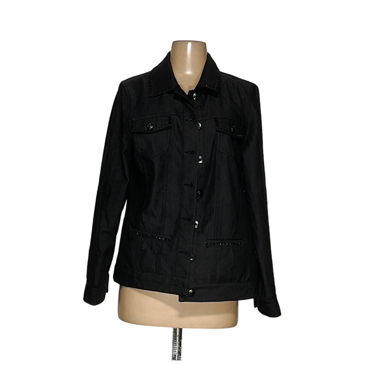 Laura Ashley Black Cotton Jacket - Women's M