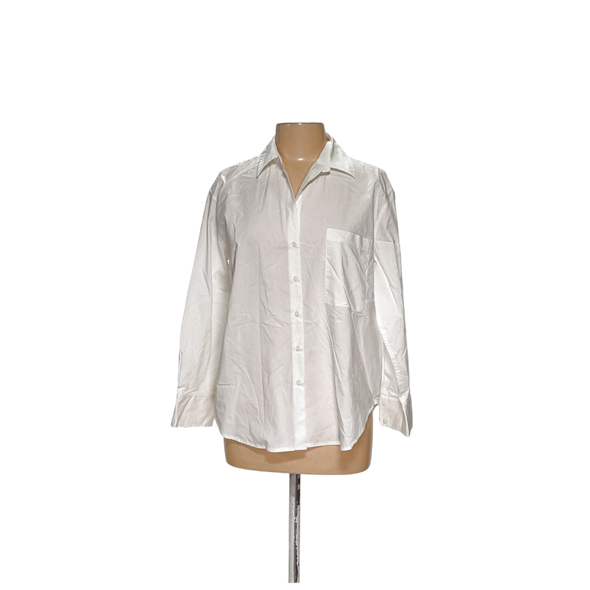 Tahari White Button-Up Top Medium