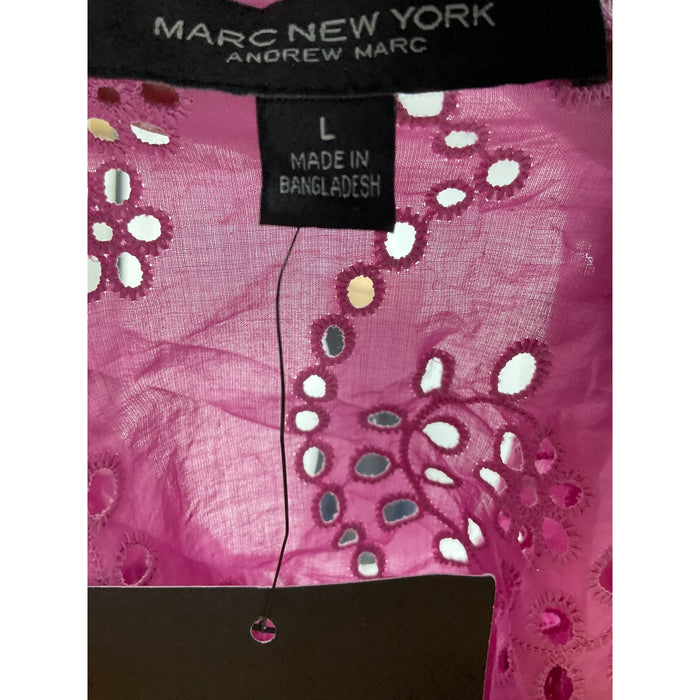 MARC NEW YORK Pink Button-Up Top, L