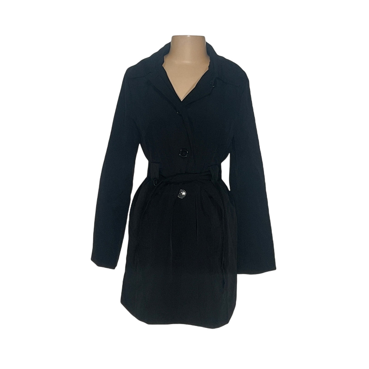 London Fog Black Overcoat - Women's M