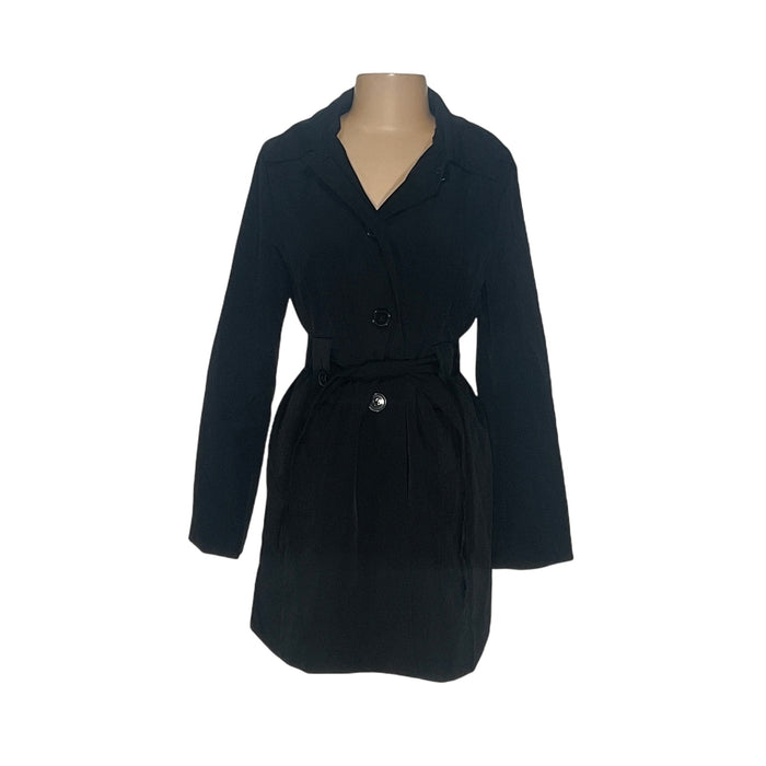 London Fog Black Overcoat - Women's M