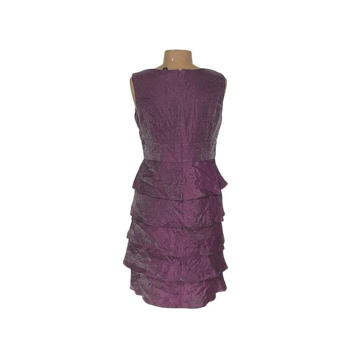 R&M Richards Purple Midi Shift Dress Size 12p