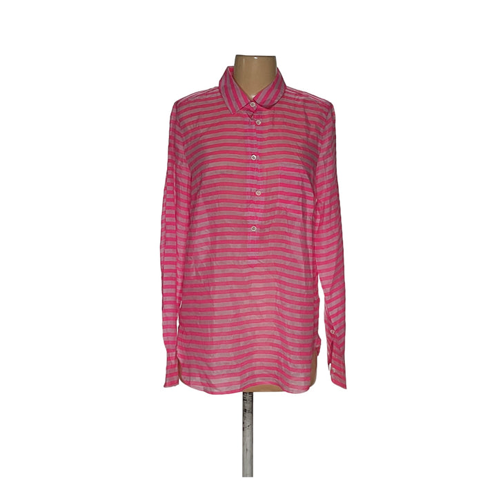 J. Crew Pink Button-Up Top Size 6