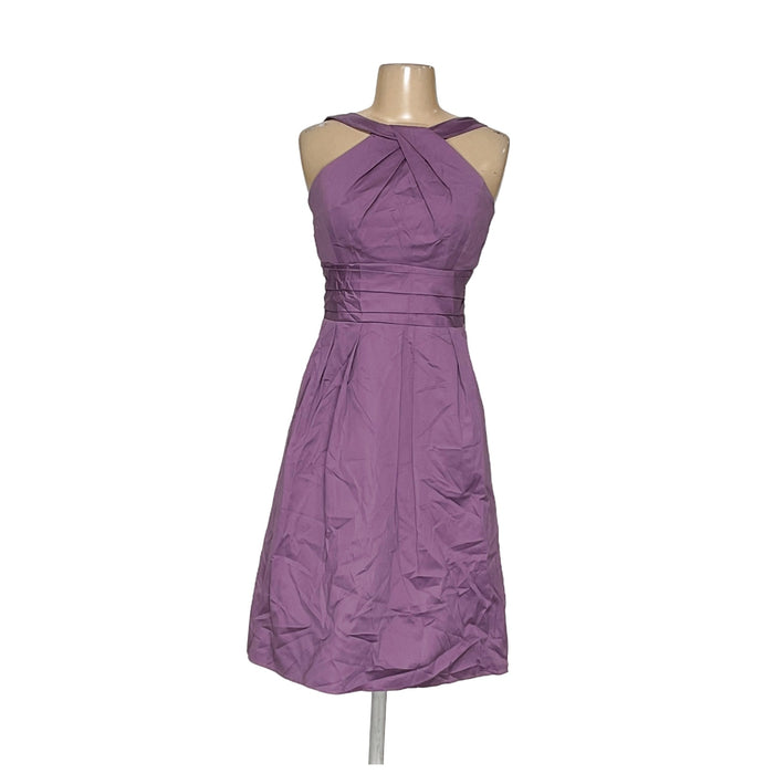 David's Bridal Purple Sheath Midi Dress