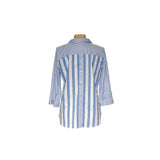 Chico's Womens Striped Button-Up