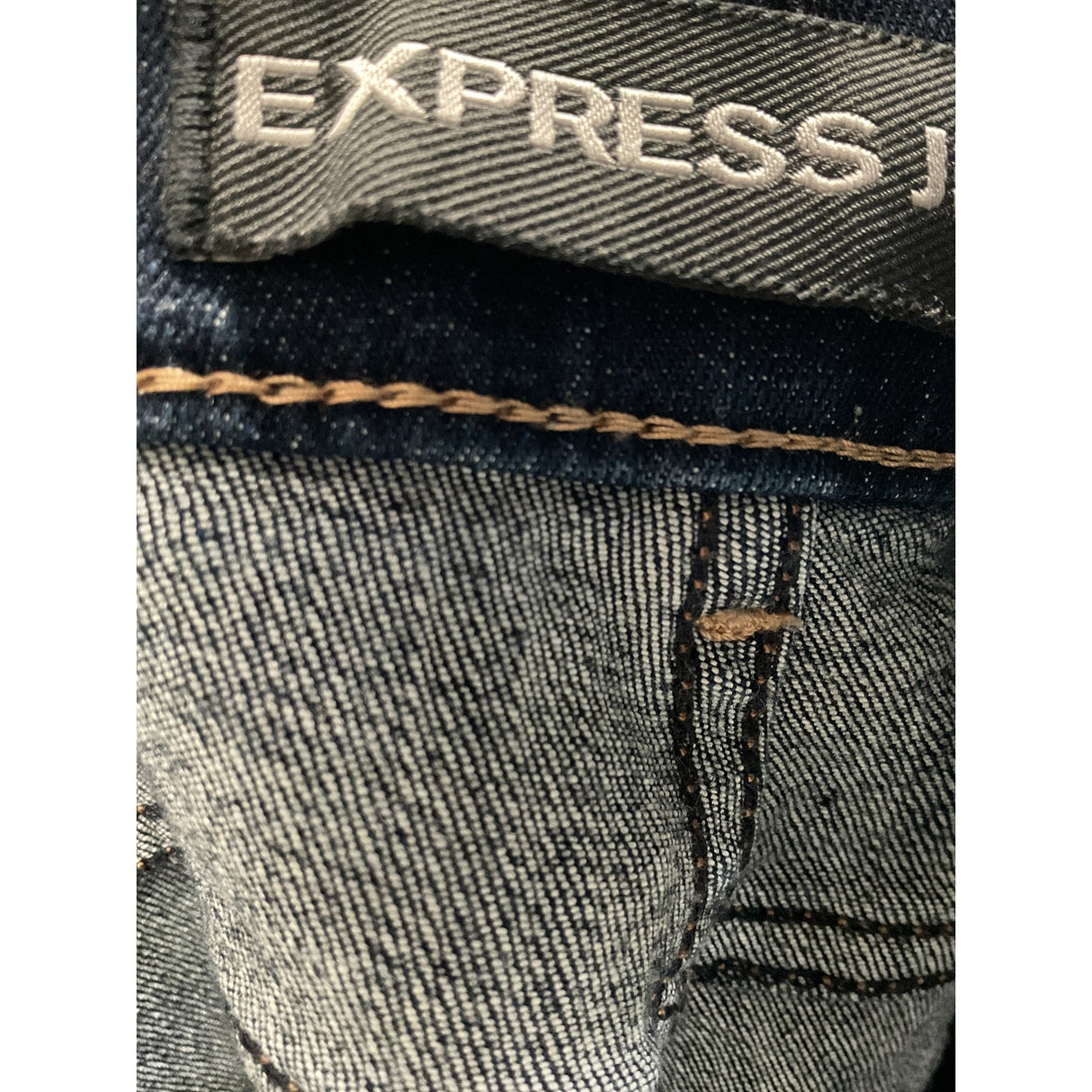 Express Blue Cropped Denim Jeans