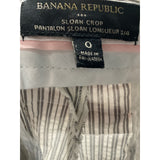 Banana Republic Gray Striped Cropped Pants