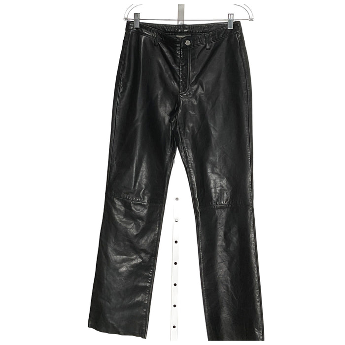 Banana Republic Women's Black Leather Ankle Pants Size 6